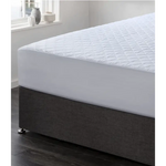 Elan Linen 100% Cotton Quilted Fully Fitted 50cm Deep Single Size Waterproof Mattress Protector - Home & Garden >