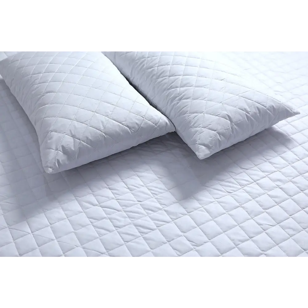 Elan Linen 100% Cotton Quilted Fully Fitted 50cm Deep Single Size Waterproof Mattress Protector - Home & Garden >