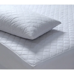 Elan Linen 100% Cotton Quilted Fully Fitted 50cm Deep Single Size Waterproof Mattress Protector - Home & Garden >