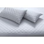 Elan Linen 100% Cotton Quilted Fully Fitted 50cm Deep Single Size Waterproof Mattress Protector - Home & Garden >