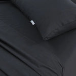 Elan Linen 100% Egyptian Cotton Vintage Washed 500TC Charcoal Single Bed Sheets Set - Home & Garden > Bedding