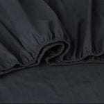 Elan Linen 100% Egyptian Cotton Vintage Washed 500TC Charcoal Single Bed Sheets Set - Home & Garden > Bedding
