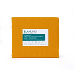 Elan Linen 100% Egyptian Cotton Vintage Washed 500TC Mustard Single Bed Sheets Set - Home & Garden > Bedding
