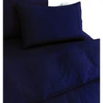 Elan Linen 100% Egyptian Cotton Vintage Washed 500TC Navy Blue Double Quilt Cover Set - Home & Garden > Bedding