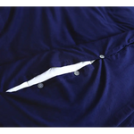 Elan Linen 100% Egyptian Cotton Vintage Washed 500TC Navy Blue Double Quilt Cover Set - Home & Garden > Bedding