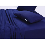 Elan Linen 100% Egyptian Cotton Vintage Washed 500TC Navy Blue Queen Bed Sheets Set - Home & Garden > Bedding