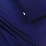 Elan Linen 100% Egyptian Cotton Vintage Washed 500TC Navy Blue Queen Bed Sheets Set - Home & Garden > Bedding