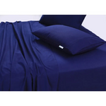 Elan Linen 100% Egyptian Cotton Vintage Washed 500TC Navy Blue Single Bed Sheets Set - Home & Garden > Bedding