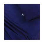 Elan Linen 100% Egyptian Cotton Vintage Washed 500TC Navy Blue Single Bed Sheets Set - Home & Garden > Bedding