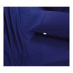 Elan Linen 100% Egyptian Cotton Vintage Washed 500TC Navy Blue Single Bed Sheets Set - Home & Garden > Bedding