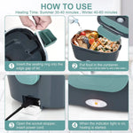 Electric Lunch Box Food Warmer Portable Leakproof Food Heater Car Home Picnic - Home & Garden > Kitchenware
