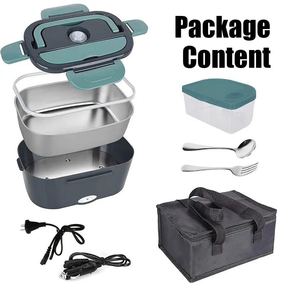 Electric Lunch Box Food Warmer Portable Leakproof Food Heater Car Home Picnic - Home & Garden > Kitchenware