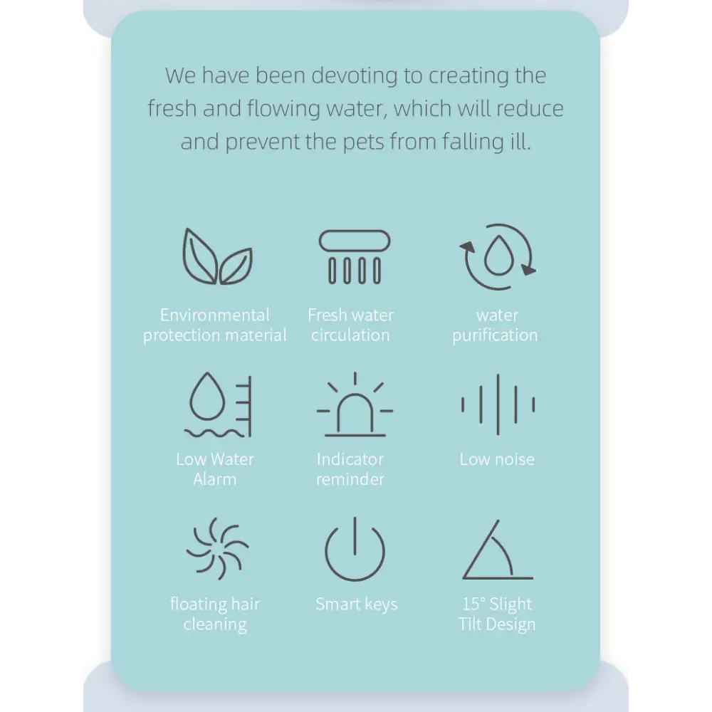Electric Pet Dog Cat Water Fountain Automatic Self-Clean Water Fountain 1.5L - Pet Care > Cat Supplies > Cat Bowls