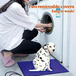 Electric Pet Heat Pad: Waterproof Heating Mat for Cat Dog Bed | Chew Resistant M - Pet Care > Dog Supplies > Dog Beds