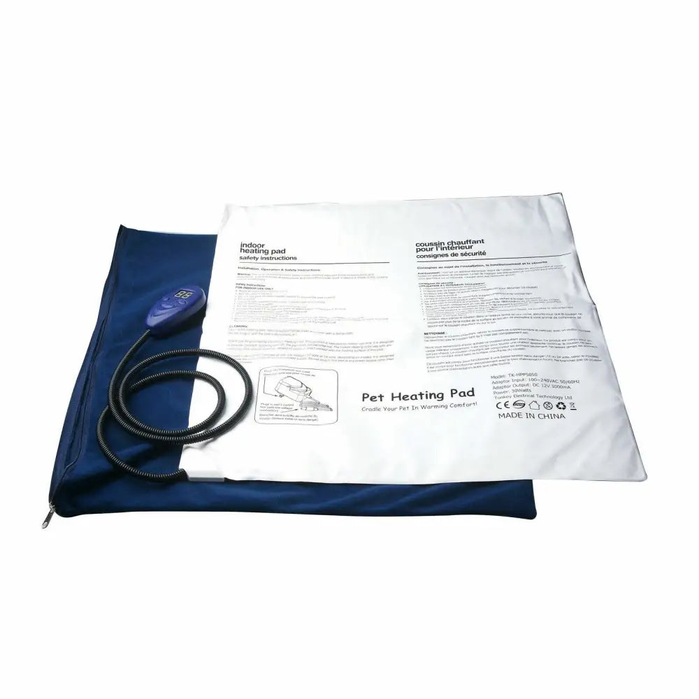 Electric Pet Heat Pad: Waterproof Heating Mat for Cat Dog Bed | Chew Resistant M - Pet Care > Dog Supplies > Dog Beds