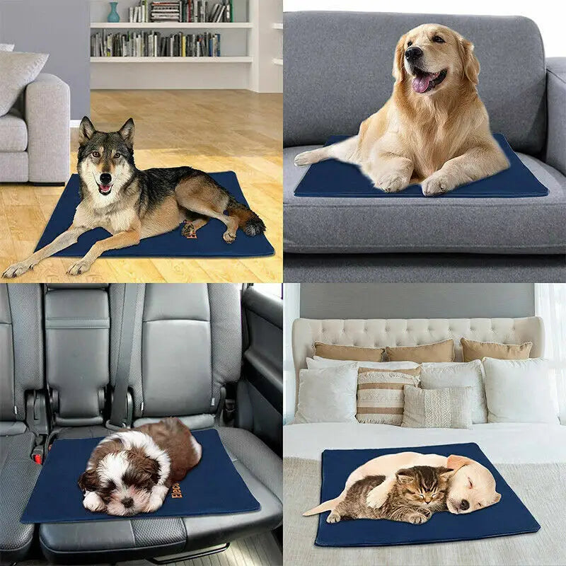 Electric Pet Heat Pad: Waterproof Heating Mat for Cat Dog Bed | Chew Resistant XL - Pet Care > Dog Supplies > Dog Beds