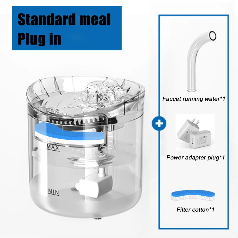 Electric Pet Water Fountain Cat Dog Automatic Sensor Drinking Dispenser Filter - Pet Care > Dog Supplies > Dog Bowls