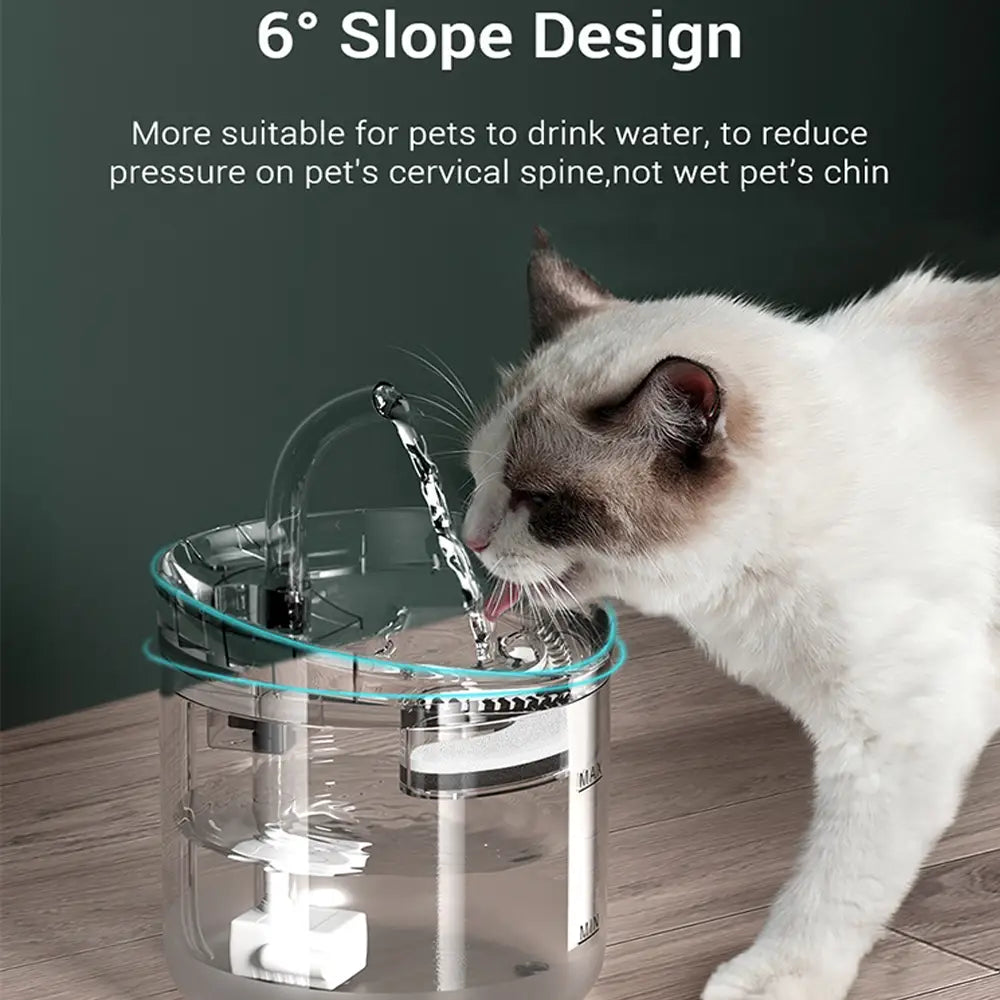 Electric Pet Water Fountain Cat Dog Automatic Sensor Drinking Dispenser Filter - Pet Care > Dog Supplies > Dog Bowls