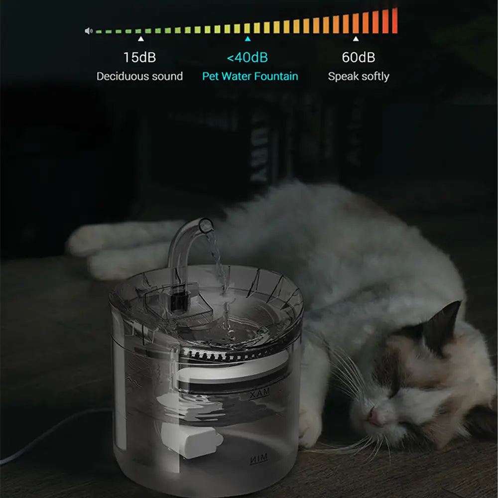 Electric Pet Water Fountain Cat Dog Automatic Sensor Drinking Dispenser Filter - Pet Care > Dog Supplies > Dog Bowls