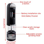 Electric Salt Pepper Mill Grinder Battery Powered LED Light Adjustable AU - Home & Garden > Kitchenware