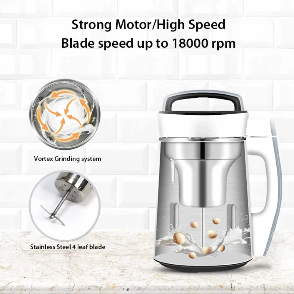 Electric Soy Bean Milk and Soup Maker Machine -Automatic Soya Almond Nut Blender - Appliances > Kitchen Appliances