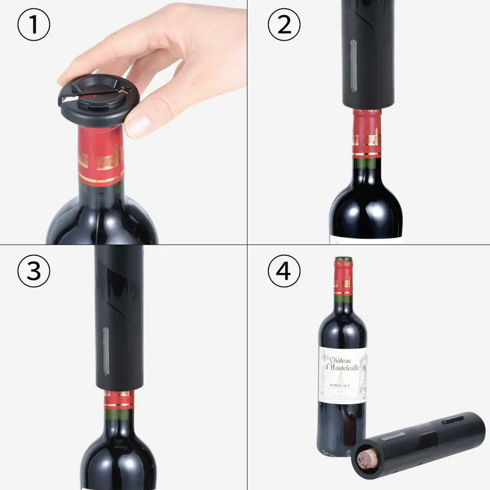 Electric Wine Bottle Opener Tool Automatic - Cordless Corkscrew - Foil Cutter - Home & Garden > Kitchenware