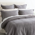 Elegance Waffle Cotton Jacquard Fossil Quilt Cover Set by Renee Taylor Super King - Home & Garden > Bedding > Quilts &