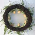 Elegant 45cm Easter Wreath - Vibrant Egg and Floral Design for Festive Door Decor - Home & Garden > Decor > Vases &