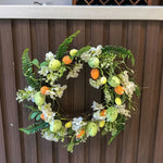 Elegant 45cm Easter Wreath - Vibrant Egg and Floral Design for Festive Door Decor - Home & Garden > Decor > Vases &
