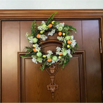 Elegant 45cm Easter Wreath - Vibrant Egg and Floral Design for Festive Door Decor - Home & Garden > Decor > Vases &