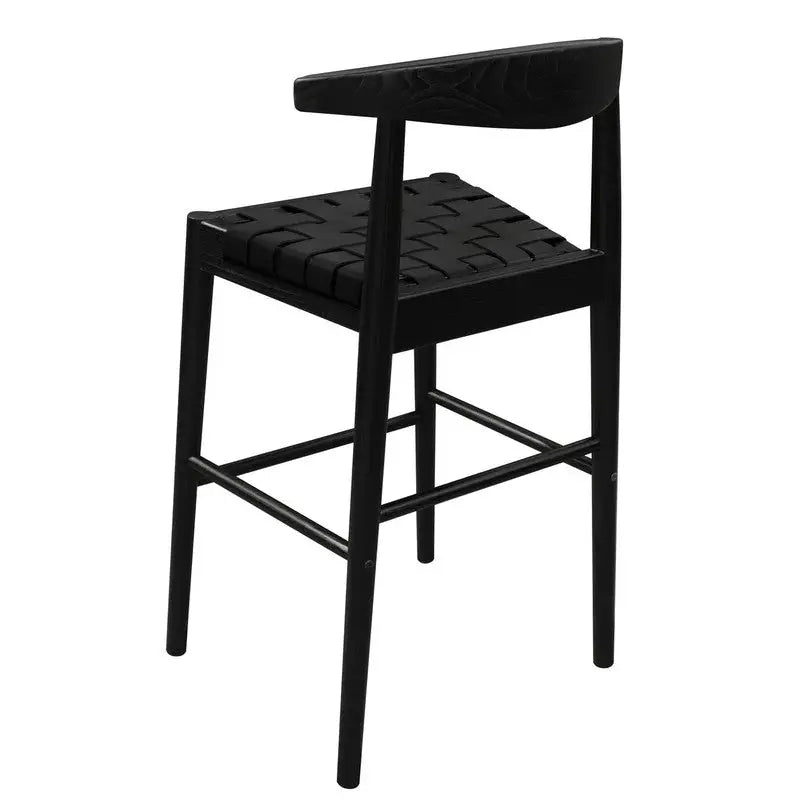 Elliot Leather Kitchen Counter Stool (Black) - Furniture > Bar Stools & Chairs > Table & Bar Stools