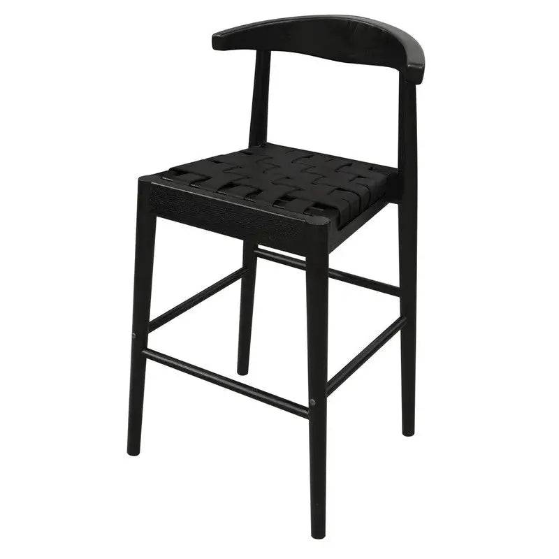 Elliot Leather Kitchen Counter Stool (Black) - Furniture > Bar Stools & Chairs > Table & Bar Stools