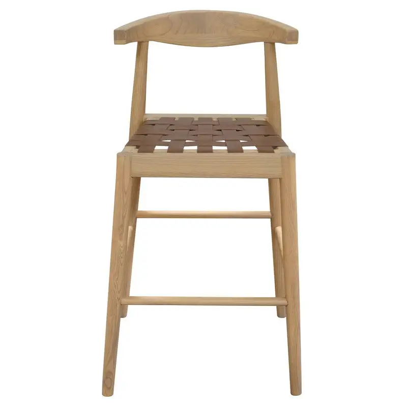 Elliot Leather Kitchen Counter Stool (Natural) - Furniture > Bar Stools & Chairs > Table & Bar Stools