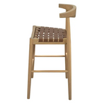 Elliot Leather Kitchen Counter Stool (Natural) - Furniture > Bar Stools & Chairs > Table & Bar Stools