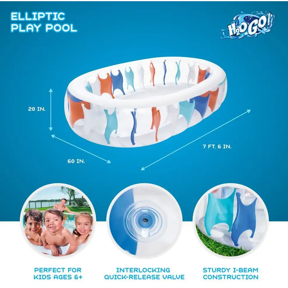 Elliptic Inflatable Play Pool for ages 6 + - Home & Garden > Pool & Accessories > Pool Toys & Inflatables