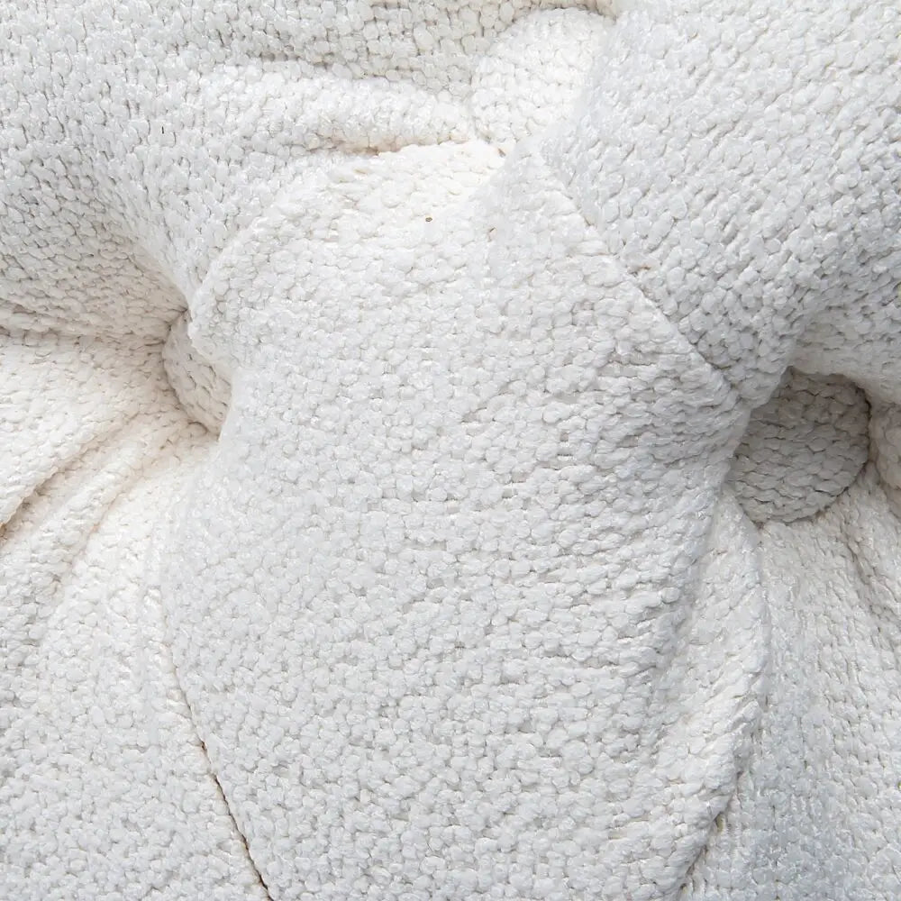 Elsa Tufted Ottoman Beach Boucle White-Rectangular - Furniture > Bedroom