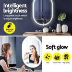 Embellir 2 LED Wall Mirror With Light 50X75CM Bathroom Decor Oval Mirrors Vanity - Health & Beauty > Makeup > Makeup