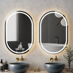 Embellir 2 LED Wall Mirror With Light 50X75CM Bathroom Decor Oval Mirrors Vanity - Health & Beauty > Makeup > Makeup