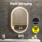 Embellir 2 LED Wall Mirror With Light 50X75CM Bathroom Decor Oval Mirrors Vanity - Health & Beauty > Makeup > Makeup