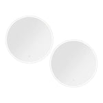 Embellir 2 Wall Mirror 80cm with Led light Makeup Home Decor Bathroom Round Vanity - Health & Beauty > Makeup > Makeup