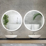 Embellir 2 Wall Mirror 80cm with Led light Makeup Home Decor Bathroom Round Vanity - Health & Beauty > Makeup > Makeup