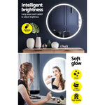 Embellir 2 Wall Mirror 80cm with Led light Makeup Home Decor Bathroom Round Vanity - Health & Beauty > Makeup > Makeup