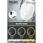 Embellir 2 Wall Mirror 80cm with Led light Makeup Home Decor Bathroom Round Vanity - Health & Beauty > Makeup > Makeup