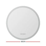 Embellir Bluetooth LED Wall Mirror With Light 60CM Bathroom Decor Round Mirrors - Home & Garden > Decor > Mirrors