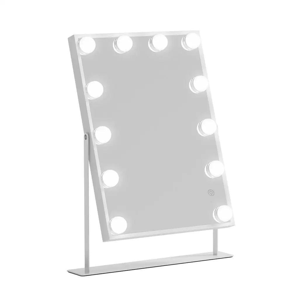 Embellir Bluetooth Makeup Mirror 30x40cm Hollywood Vanity with LED Light White - Home & Garden > Decor > Mirrors