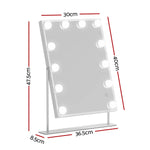 Embellir Bluetooth Makeup Mirror 30x40cm Hollywood Vanity with LED Light White - Home & Garden > Decor > Mirrors