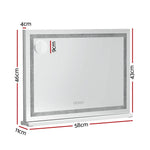 Embellir Bluetooth Makeup Mirror 58x46cm Hollywood Vanity with LED Light Crystal - Home & Garden > Decor > Mirrors