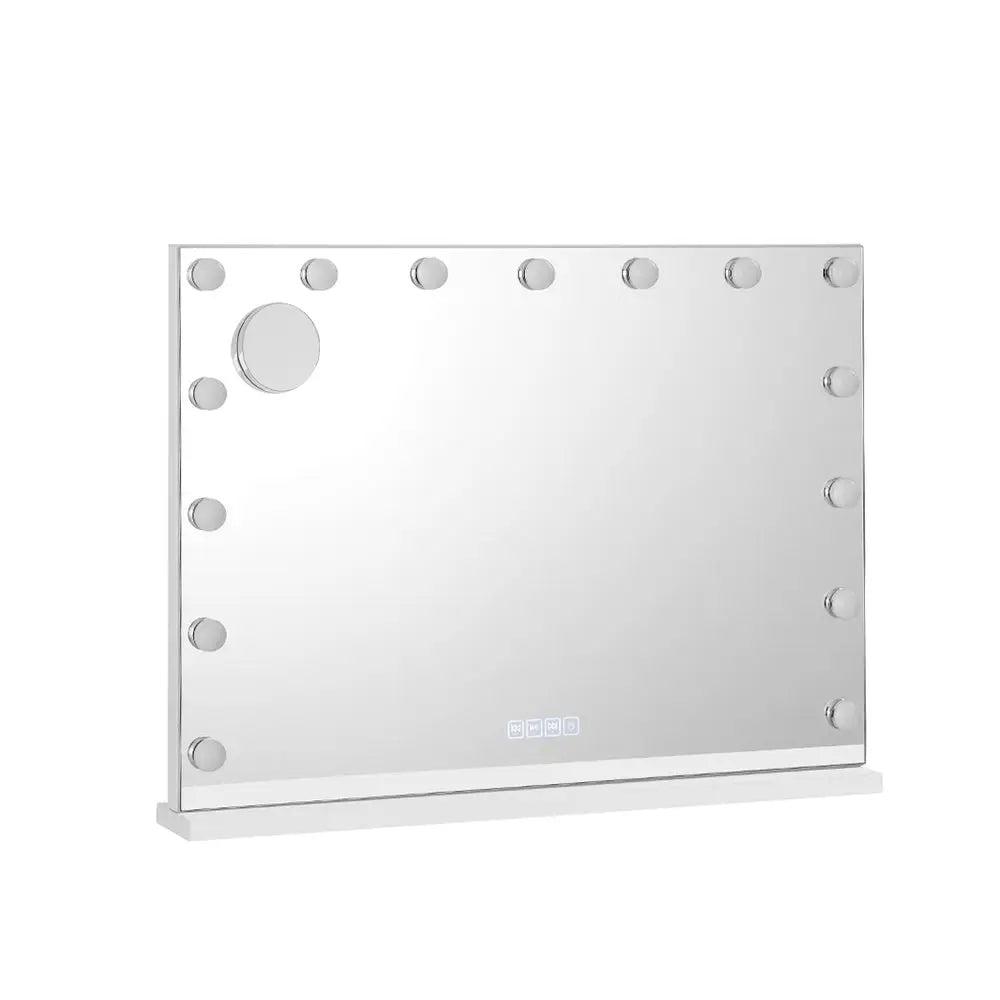 Embellir Bluetooth Makeup Mirror 80x58cm Hollywood Vanity with LED Light Wall - Home & Garden > Decor > Mirrors