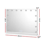 Embellir Bluetooth Makeup Mirror 80x58cm Hollywood Vanity with LED Light Wall - Home & Garden > Decor > Mirrors