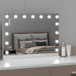 Embellir Bluetooth Makeup Mirror 80x58cm Hollywood Vanity with LED Light Wall - Home & Garden > Decor > Mirrors